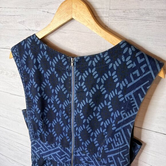 Plenty by Tracy Reese Dress Womens Size 8 Diamond Tribal Sleeveless Denim Funky - Picture 13 of 16
